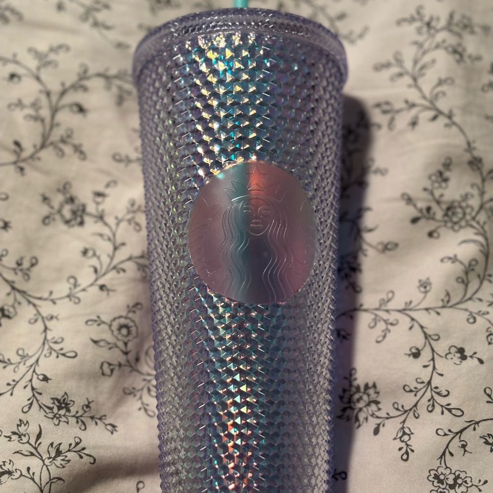 NWT Starbucks Light Icy Aurora Studded Iridescent Tumbler LIMITED EDITION WINTER